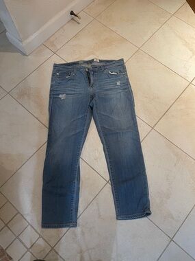 Ag Adriano Goldschmied Women's Cropped Jeans in Blue